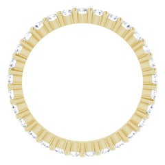 10K Yellow Gold 1/2 CTW Natural Diamond Eternity Band Size 4.25