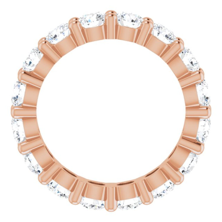 10K Rose Gold 2 3/8 CTW Natural Diamond Eternity Band Size 4.5