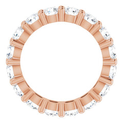 10K Rose Gold 2 3/8 CTW Natural Diamond Eternity Band Size 4.5