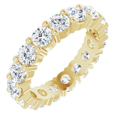 10K Yellow Gold 2 1/2 CTW Natural Diamond Eternity Band Size 4.75