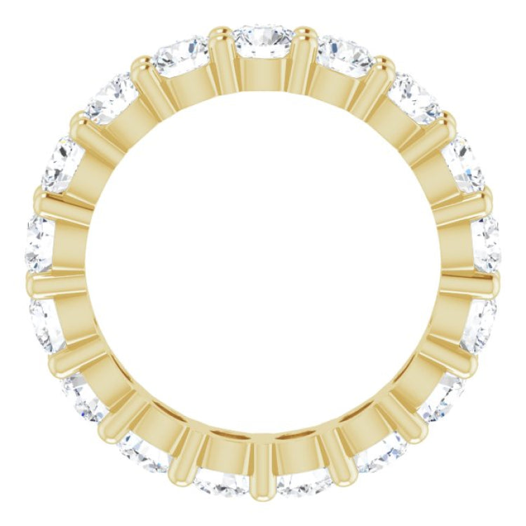 10K Yellow Gold 2 1/2 CTW Natural Diamond Eternity Band Size 4.75