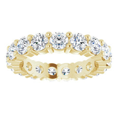 10K Yellow Gold 2 1/2 CTW Natural Diamond Eternity Band Size 4.75