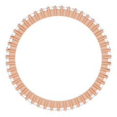 10K Rose Gold 1/5 CTW Natural Diamond Eternity Band Size 4.5