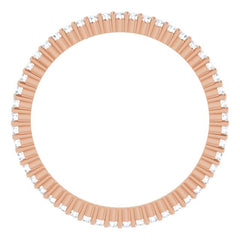 10K Rose Gold 1/5 CTW Natural Diamond Eternity Band Size 5