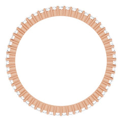 10K Rose Gold 1/5 CTW Natural Diamond Eternity Band Size 6