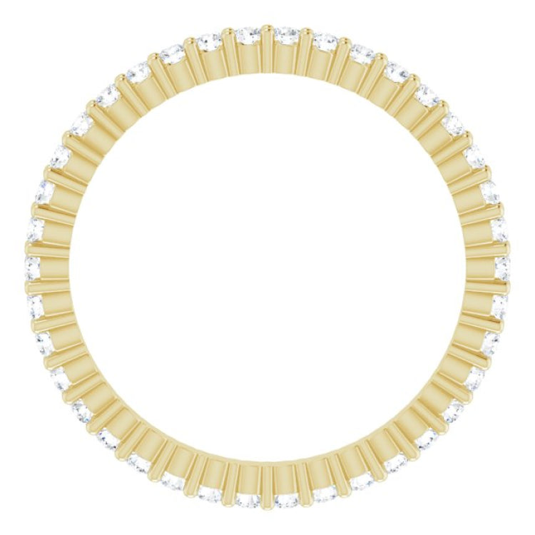 10K Yellow Gold 1/3 CTW Natural Diamond Eternity Band Size 4.75