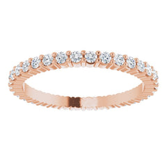 10K Rose Gold 1/2 CTW Natural Diamond Eternity Band Size 5.25