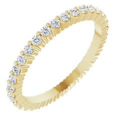 10K Yellow Gold 1/2 CTW Natural Diamond Eternity Band Size 5.25