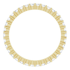 10K Yellow Gold 1/2 CTW Natural Diamond Eternity Band Size 5.25