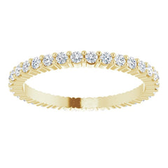 10K Yellow Gold 1/2 CTW Natural Diamond Eternity Band Size 5.25