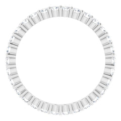 10K White Gold 5/8 CTW Natural Diamond Eternity Band Size 5.25