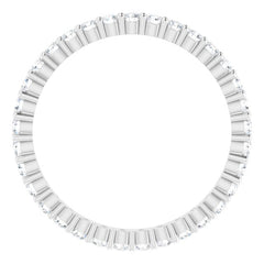 10K White Gold 5/8 CTW Natural Diamond Eternity Band Size 7.25
