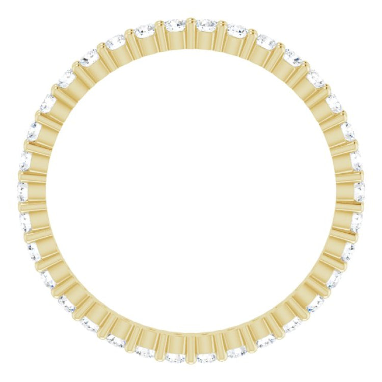 10K Yellow Gold 5/8 CTW Natural Diamond Eternity Band Size 8.25