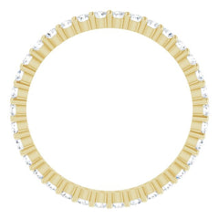 10K Yellow Gold 5/8 CTW Natural Diamond Eternity Band Size 8.25