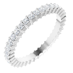 10K White Gold 3/4 CTW Natural Diamond Eternity Band Size 6