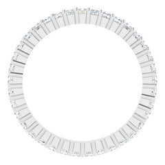 10K White Gold 3/4 CTW Natural Diamond Eternity Band Size 6