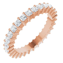 10K Rose Gold 1 CTW Natural Diamond Eternity Band Size 4