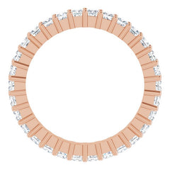 10K Rose Gold 1 CTW Natural Diamond Eternity Band Size 4