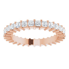10K Rose Gold 1 CTW Natural Diamond Eternity Band Size 4