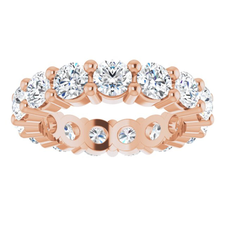 10K Rose Gold 3 5/8 CTW Lab-Grown Diamond Eternity Band Size 4.75