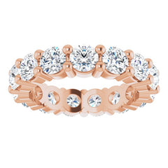 10K Rose Gold 3 5/8 CTW Lab-Grown Diamond Eternity Band Size 4.75