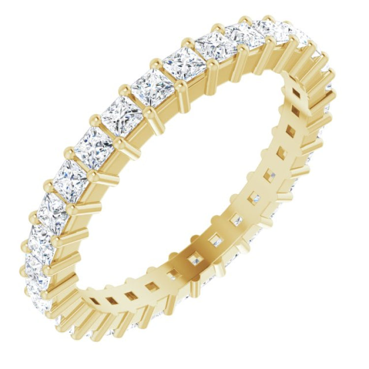 10K Yellow Gold 1 3/8 CTW Lab-Grown Diamond Eternity Band Size 8.25