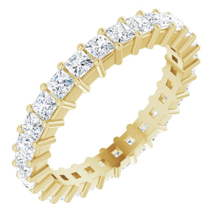 10K Yellow Gold 2 CTW Lab-Grown Diamond Eternity Band Size 7.5
