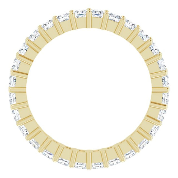 10K Yellow Gold 2 CTW Lab-Grown Diamond Eternity Band Size 7.5