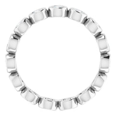 10K White Gold 1 CTW Natural Diamond Eternity Band Size 8