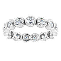 10K White Gold 1 CTW Natural Diamond Eternity Band Size 8