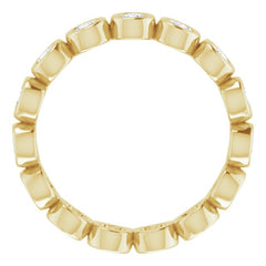 10K Yellow Gold 1 CTW Natural Diamond Eternity Band Size 8