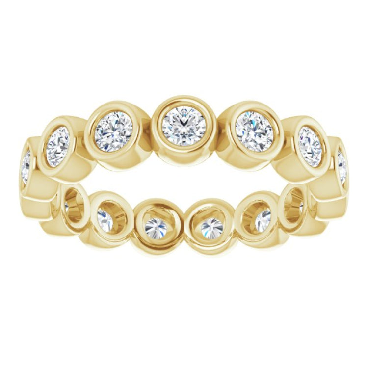 10K Yellow Gold 1 CTW Natural Diamond Eternity Band Size 8