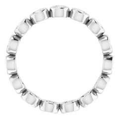 10K White Gold 1 CTW Natural Diamond Eternity Band Size 8.5