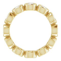 10K Yellow Gold 1 CTW Natural Diamond Eternity Band Size 4.25