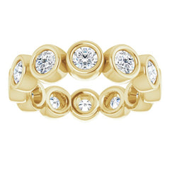 10K Yellow Gold 1 CTW Natural Diamond Eternity Band Size 4.25