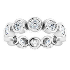 10K White Gold 1 CTW Natural Diamond Eternity Band Size 4.75