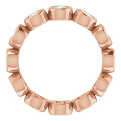 10K Rose Gold 1 CTW Natural Diamond Eternity Band Size 5