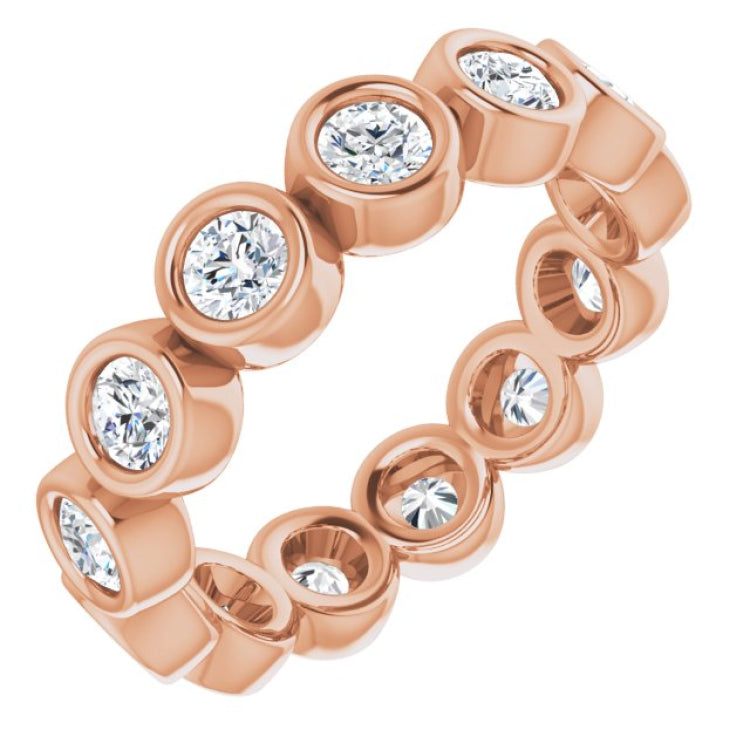 10K Rose Gold 1 1/6 CTW Natural Diamond Eternity Band Size 6