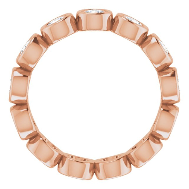 10K Rose Gold 1 1/6 CTW Natural Diamond Eternity Band Size 6