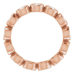 10K Rose Gold 1 1/6 CTW Natural Diamond Eternity Band Size 6