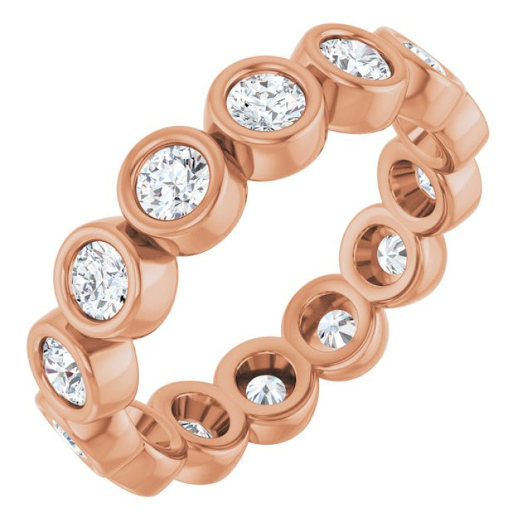 10K Rose Gold 1 1/4 CTW Natural Diamond Eternity Band Size 7