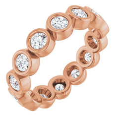 10K Rose Gold 1 1/4 CTW Natural Diamond Eternity Band Size 7