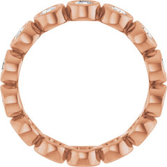 10K Rose Gold 1 1/4 CTW Natural Diamond Eternity Band Size 7