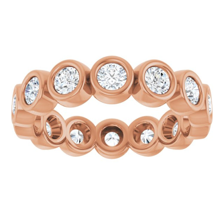 10K Rose Gold 1 1/4 CTW Natural Diamond Eternity Band Size 7