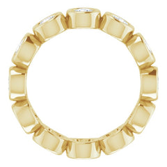 10K Yellow Gold 1 3/8 CTW Natural Diamond Eternity Band Size 5.25