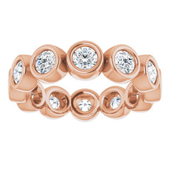 10K Rose Gold 1 3/8 CTW Natural Diamond Eternity Band Size 5.75