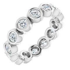 10K White Gold 1 5/8 CTW Natural Diamond Eternity Band Size 8.5