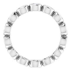 10K White Gold 1 5/8 CTW Natural Diamond Eternity Band Size 8.5