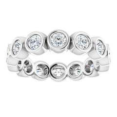 10K White Gold 1 5/8 CTW Natural Diamond Eternity Band Size 8.5