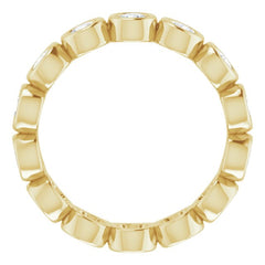 10K Yellow Gold 1 5/8 CTW Natural Diamond Eternity Band Size 8.5